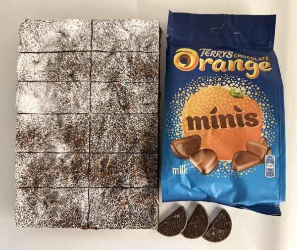 "Have a box of Chocolate Orange Brownies Delivered to your door"
